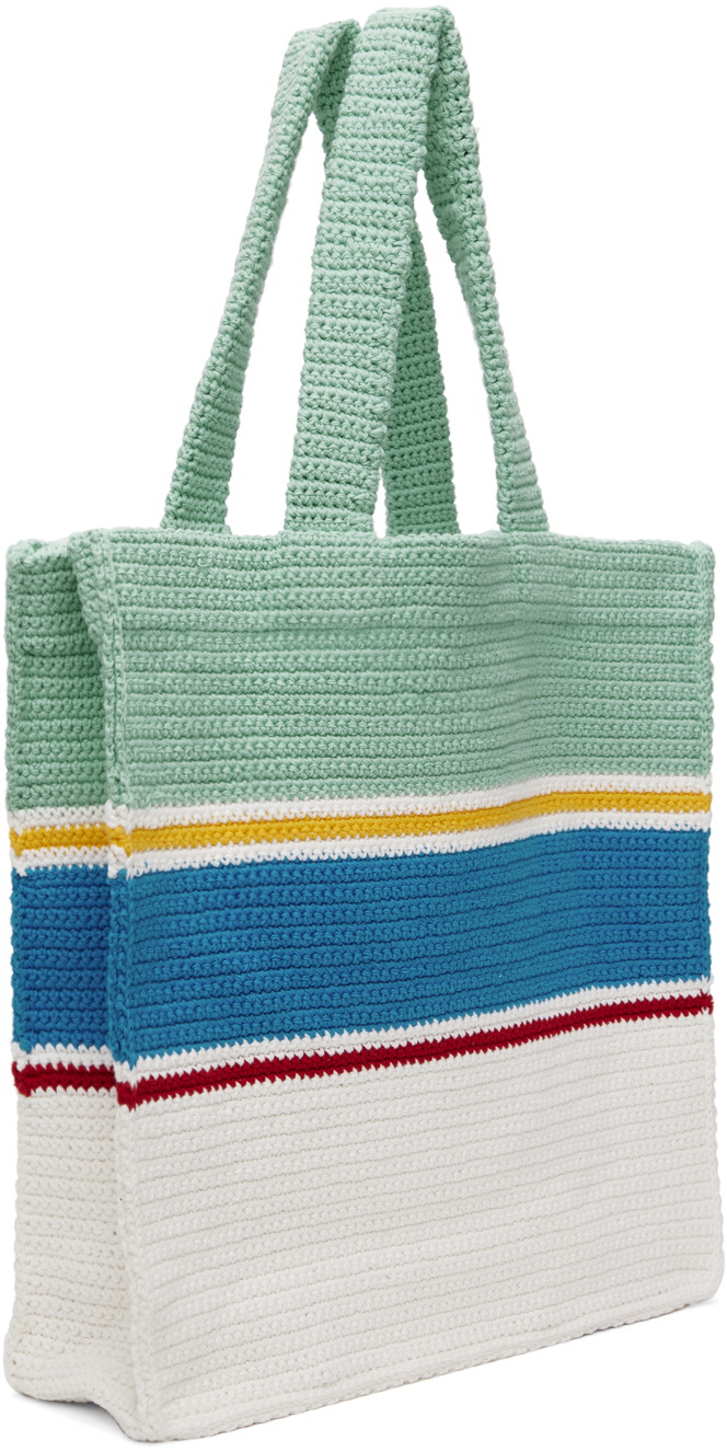 Casablanca Blue & White Stripe Tote
