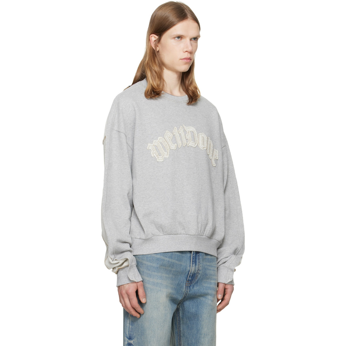 We11done Gray Inside-Out Sweatshirt