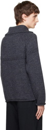 XENIA TELUNTS Gray Rolled Edges Sweater