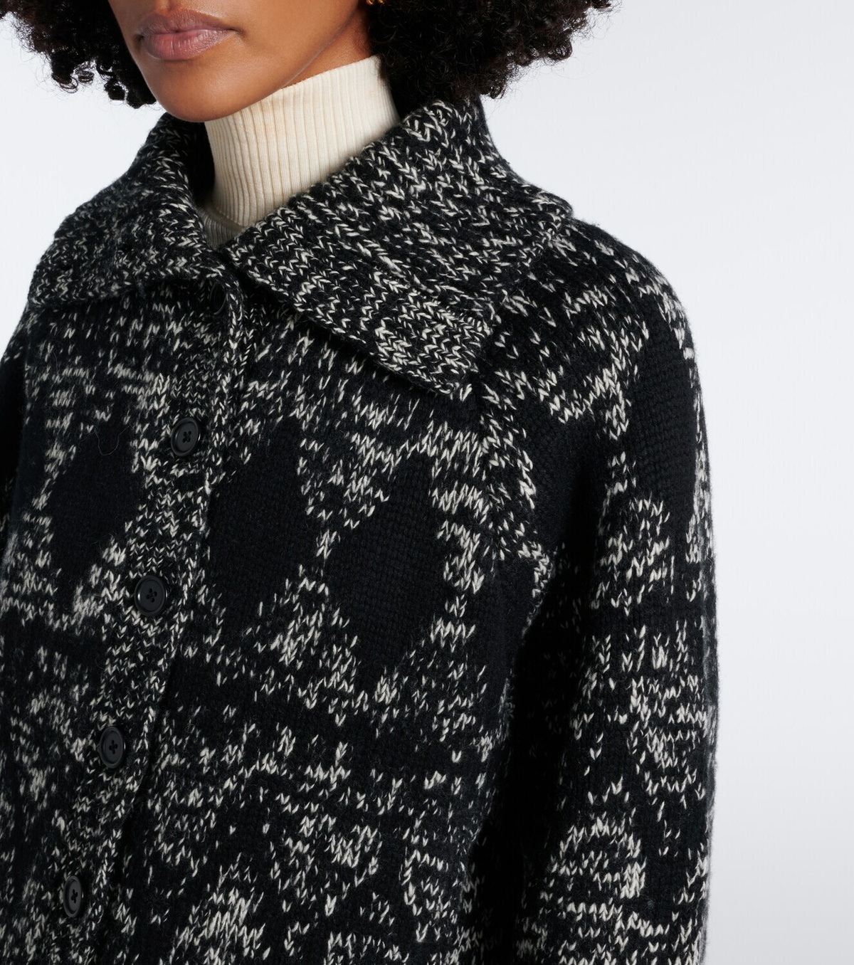 Vince Fair Isle wool-blend cardigan