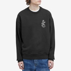 Cafe Kitsune Men's Café Kitsune Coffee Cup Relax Crew Sweater in Black