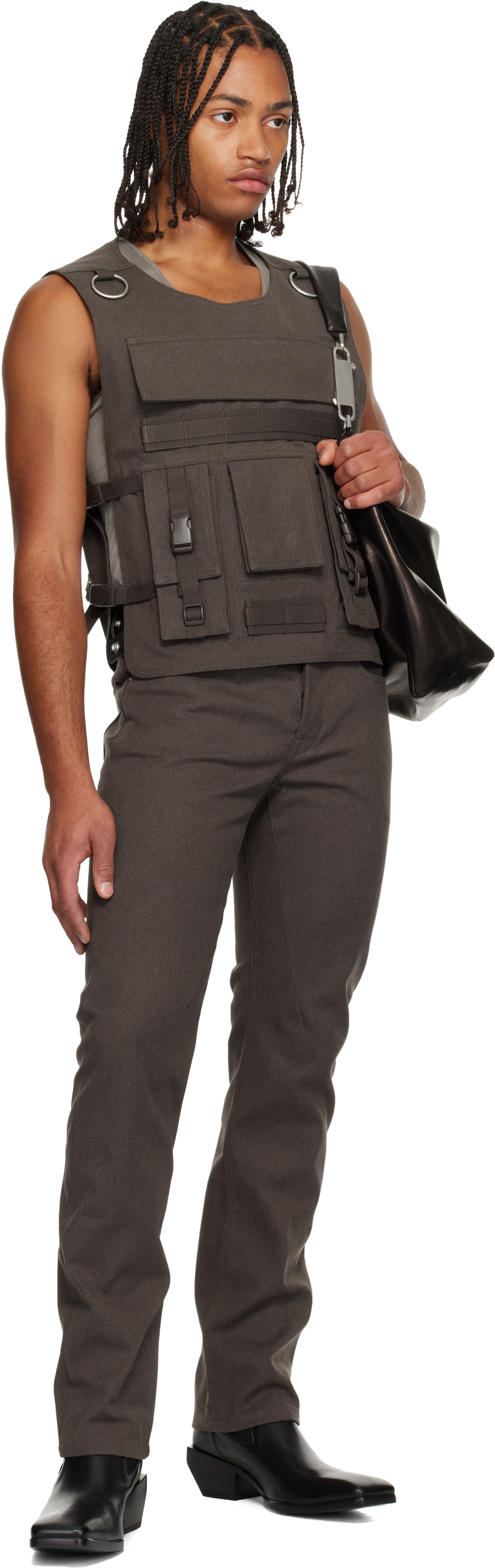 Rick Owens Brown Concordians Bonotto Capsule Ammo Vest