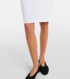 Leset Pointelle cotton midi skirt