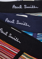 Paul Smith Striped Stretch-cotton Trunks set of Three Multicoloured