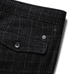 NN07 - Copenhagen Slim-Fit Checked Wool-Blend Drawstring Trousers - Men - Black