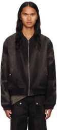 JiyongKim Black Sun-Bleached Bomber