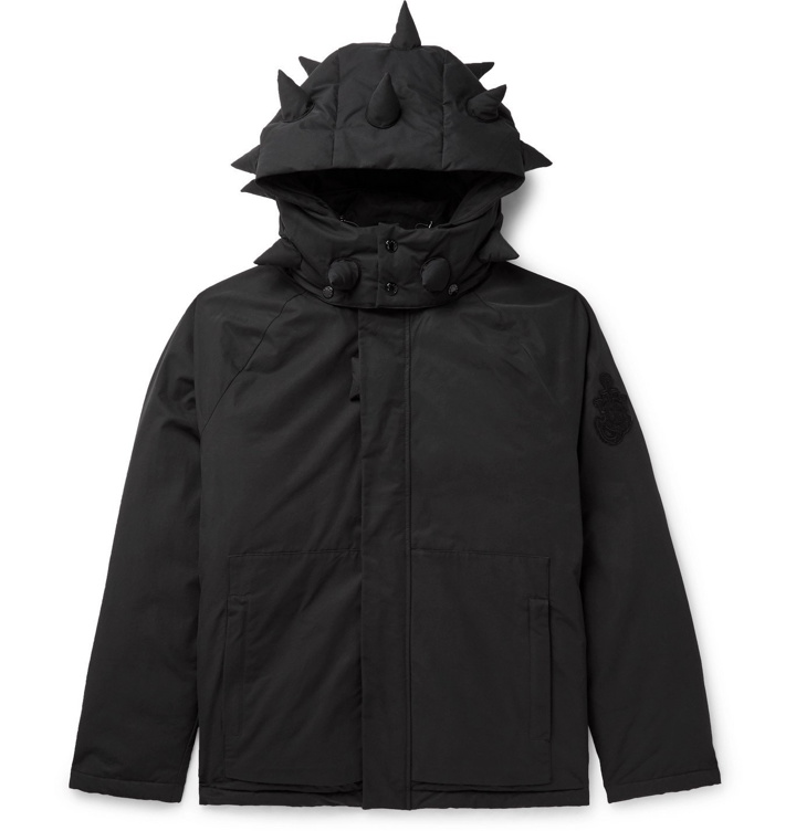 Photo: Moncler Genius - 1 JW Anderson Logo-Appliquéd Cotton-Blend Shell Down Hooded Jacket - Black