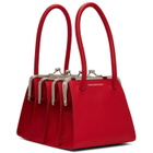 FIDAN NOVRUZOVA Red Boa Four Clasp Bag