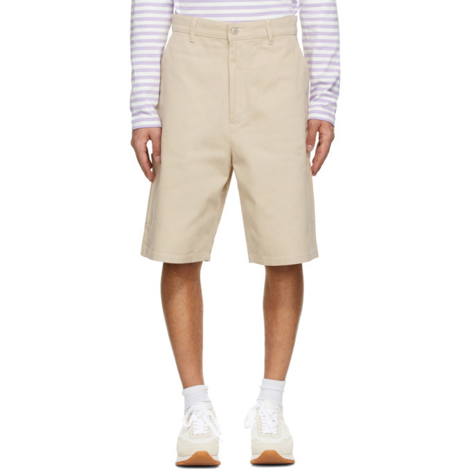 Photo: AMI Alexandre Mattiussi Beige Worker Shorts