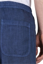 120% Lino Shorts In Blue Linen