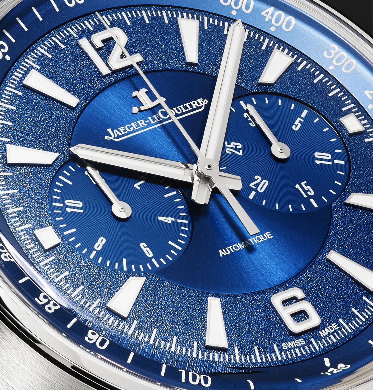 JAEGER-LECOULTRE - Polaris Automatic Chronograph 42mm Stainless Steel and Leather Watch, Ref. No. 9028480 - Blue