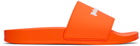 Palm Angels Orange Logo Pool Slides