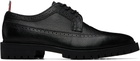 Thom Browne Black Pebble Grain Leather Longwing Brogues