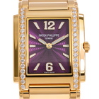 Patek Philippe Twenty-4 Quartz Diamond Purple Dial Ladies Watch 4910-1201R-010
