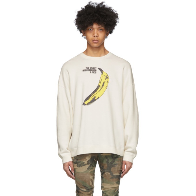 Photo: R13 Off-White The Velvet Underground Edition Banana Oversized Sweatshirt