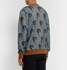 Undercover - Valentino Printed Loopback Cotton-Jersey Sweatshirt - Blue