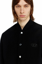 Diesel Bomber jacket in felted wool blend - Jackets Mens in Black