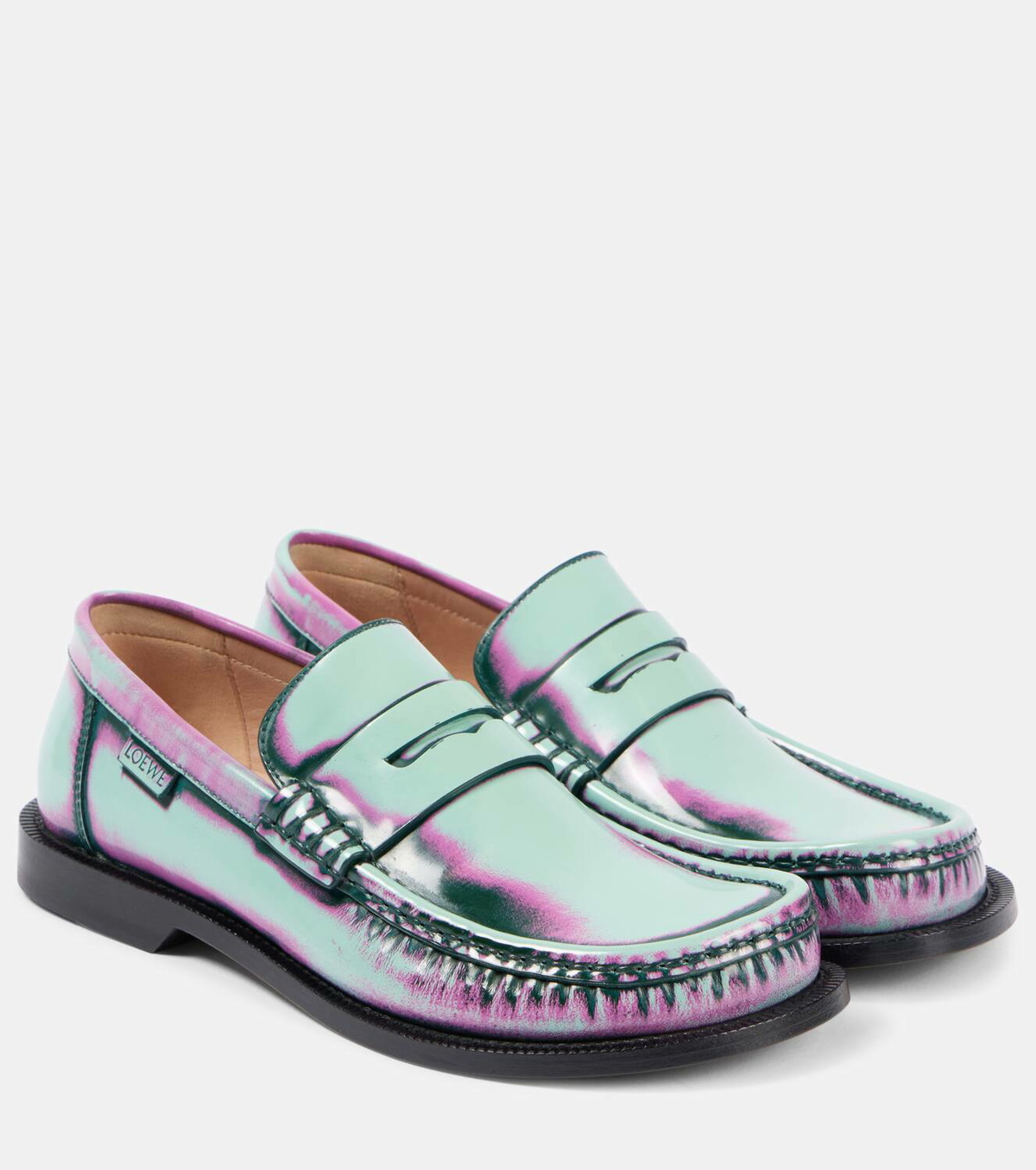 Loewe Campo leather penny loafers