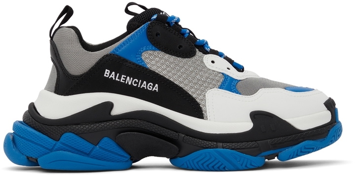 Photo: Balenciaga Blue & Black Triple S Sneakers