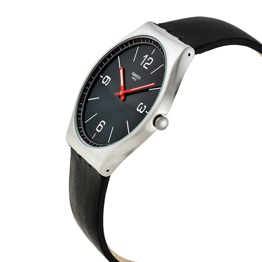 Swatch SKINBLACK Quartz Black Dial Mens Watch SS07S100
