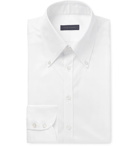 Thom Sweeney - White Slim-Fit Button-Down Collar Cotton-Poplin Shirt - White