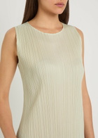 Pleats Please Issey Miyake Pleated Woven Midi Dress Ivory