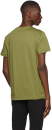 Balmain Khaki Eco Small Flocked Logo T-Shirt