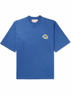 Marni - No Vacancy Inn Logo-Print Cotton-Jersey T-Shirt - Blue