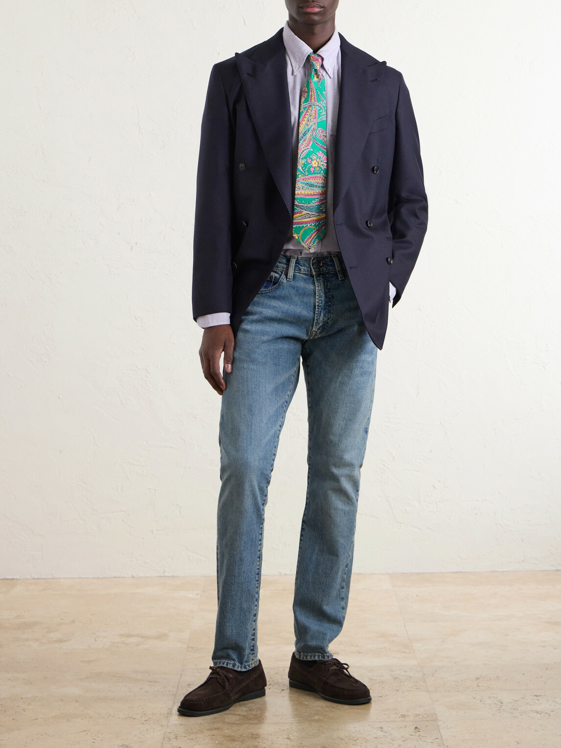 Drake's - Button-Down Collar Cotton Oxford Shirt - Purple