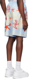 Versace Blue Barocco Sea Shorts