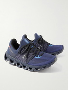 ON - Cloudswift 3 Rubber-Trimmed Stretch-Knit Running Sneakers - Blue