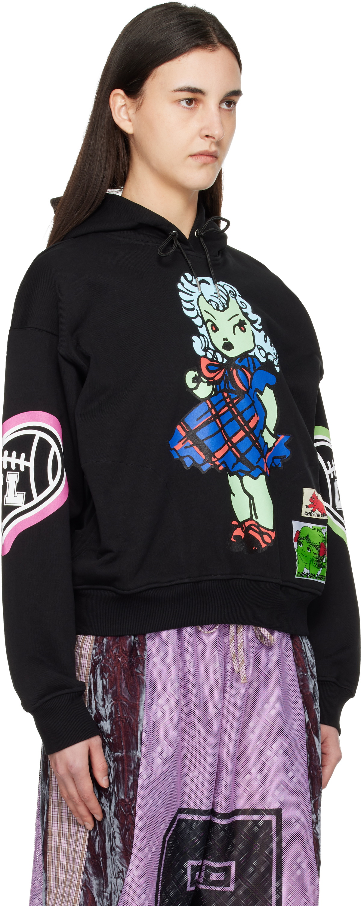 Chopova Lowena Black Cry Baby Hoodie