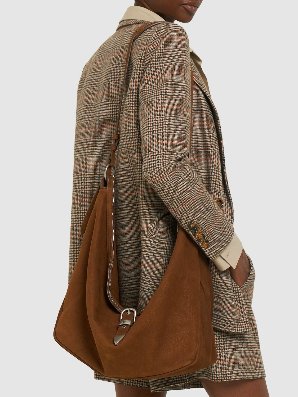 ショルダーバッグ・ポシェット Marge Sherwood top-handle calf-suede shoulder bag MARGE SHERWOOD Belted Hobo Suede Shoulder Bag Marge Sherwood