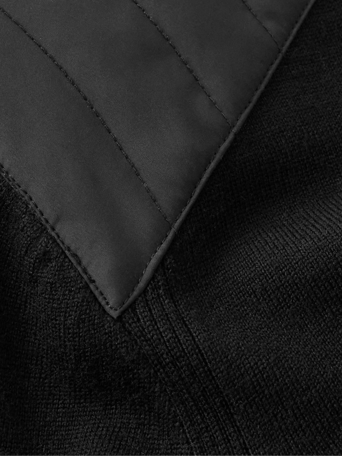 Belstaff - Kerrigan Ribbed Panelled Merino Wool Sweater - Black