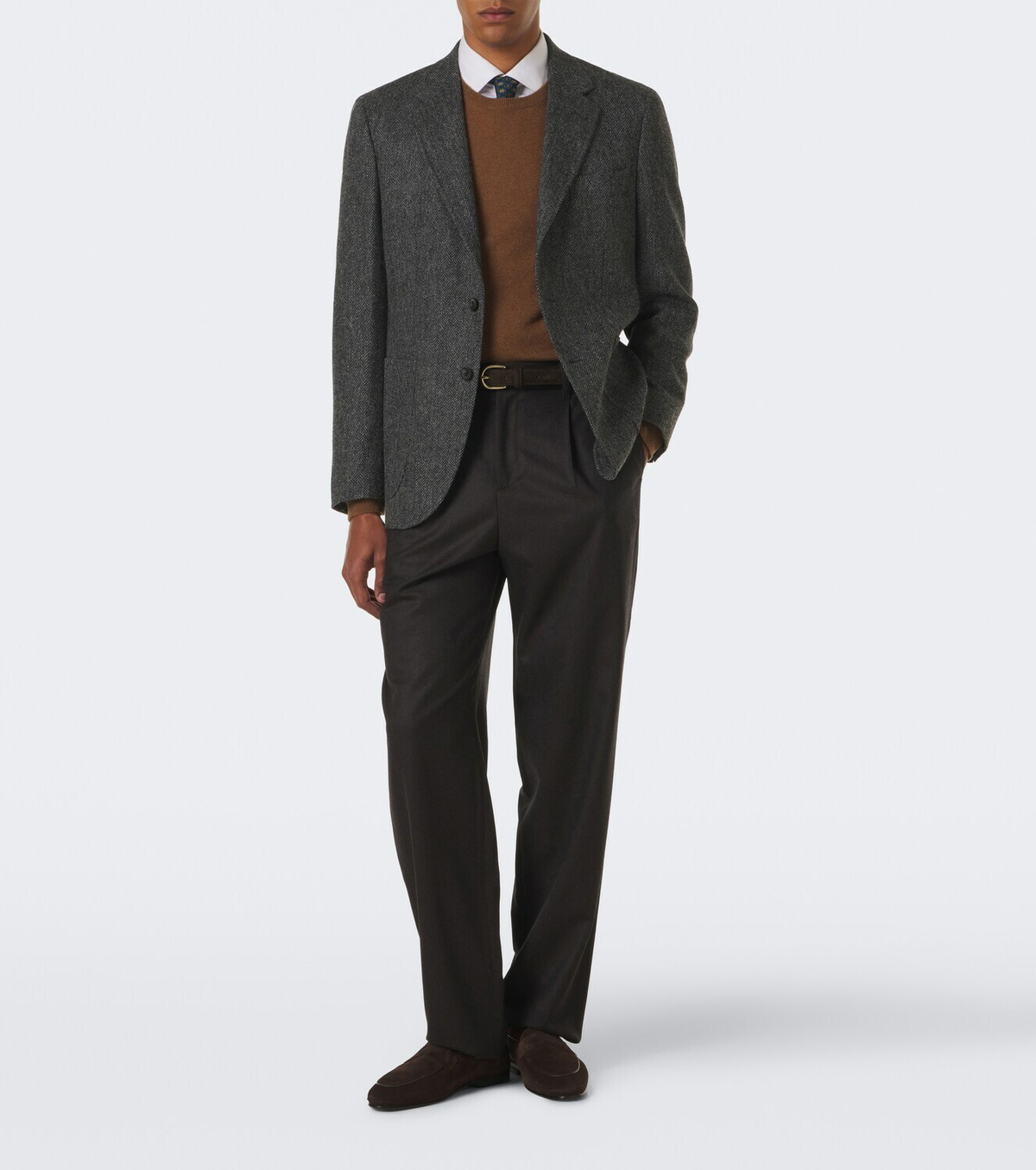 Rubinacci Herringbone virgin wool blazer