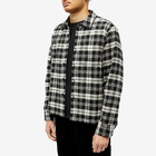 Officine Generale Men's Officine Générale Harring Padded Check Overshirt in Black/Ecru