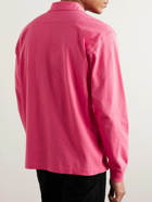 Stone Island - Garment-Dyed Cotton-Jersey Polo Shirt - Pink