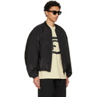 Fear of God Black Nylon Taffeta Padded Bomber Jacket