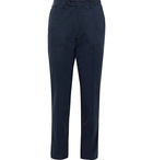 Canali - Slim-Fit Stretch-Cotton Twill Suit Trousers - Blue