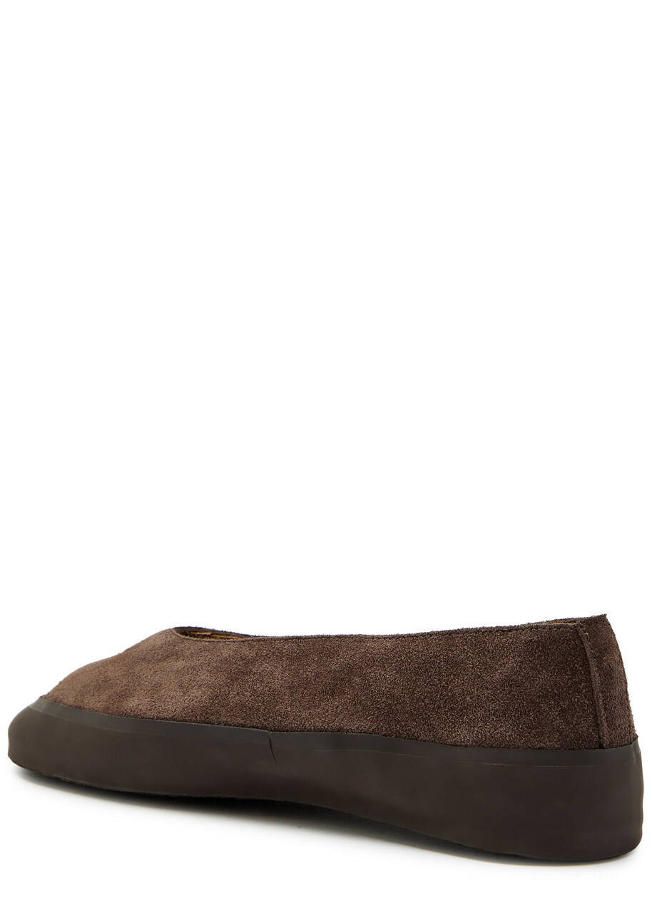 LE Monde Beryl Apres Ski Suede Ballet Flats Brown
