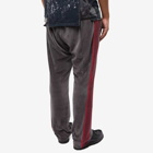 Needles Men's Velour Narrow Track Pant in Charcoal