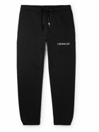 Moncler Genius - HYKE Tapered Logo-Print Cotton-Blend Jersey Sweatpants - Black