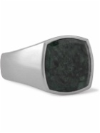 Tom Wood - Silver and Marble Ring - Silver
