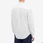 Maison Kitsuné Men's Fox Head Embroidery Classic Shirt in White
