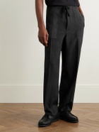Kaptain Sunshine - Straight-Leg Wool-Twill Drawstring Suit Trousers - Gray