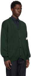 Nanamica Green Button-Down Cardigan