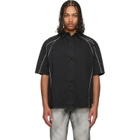 Off-White Black Garment-Dyed Sporty Bowling Shirt