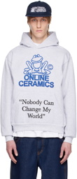 Online Ceramics Gray 'Nobody Can Change My World' Hoodie