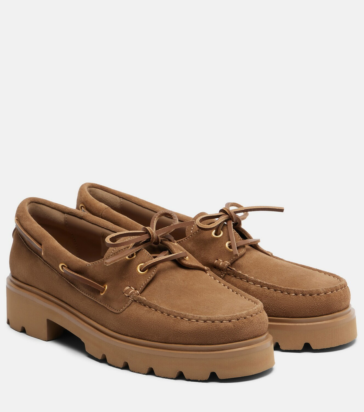 Gianvito Rossi Olonne suede boat shoes