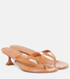 Amina Muaddi Juliette 45 patent leather thong sandals